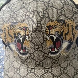 Gucci GG Monogram Hat Cap Unisex Tigers New With Tag Size is Adjustable.